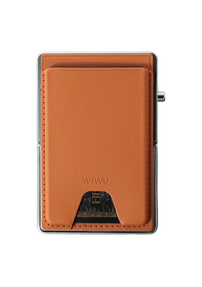 Wiwu Mw-006 Tasarımlı 6 Hazneli Pu Magnetik Standlı Kartlık Kahverengi Kahverengi