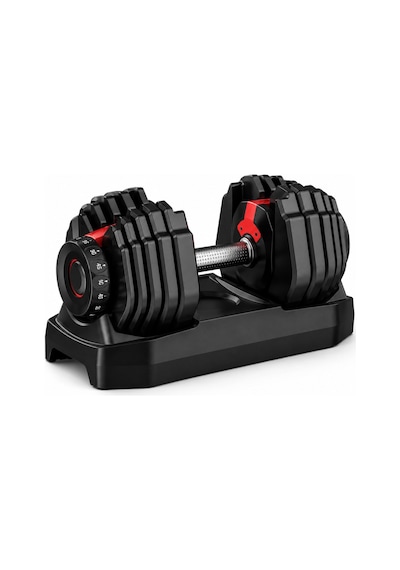 24 Kg Ayarlanabilir Tekli Dambıl 8 Kademeli Standlı Ev Tipi Fitness Ağırlığı