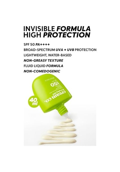 Ayrex Cream Co. Spf50 Güneş Koruyucu Krem, Leke Karşıtı Nemlendirici Aydınlatıcı, 40 Ml, Güneş Serumu