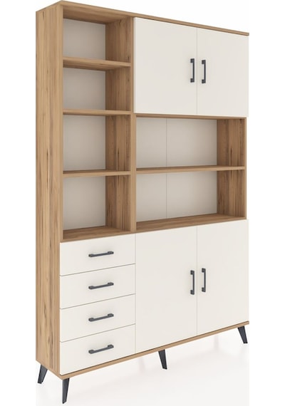 Arges Dolap 9 Raflı 4 Çekmeceli 4 Kapaklı 132x30x195 Çam-ayta... Çam Arges Dolap 9 Raflı 4 Çekmeceli 4 Kapaklı 132x30x195 Çam-ayta... Çam