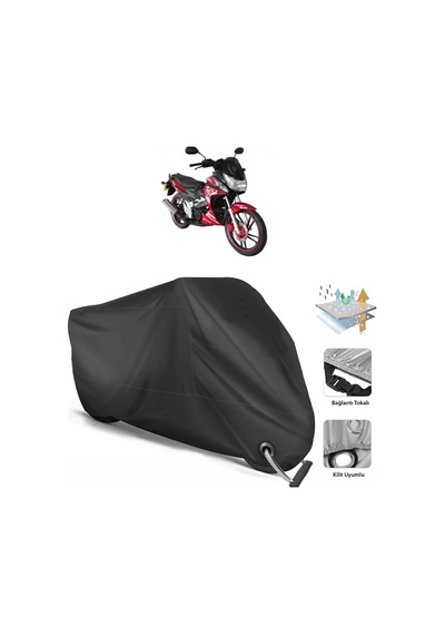 Yuki Yıldız 130 Motosiklet Branda (Bağlantı, Kilit Uyumlu)-Siyah (457277193)