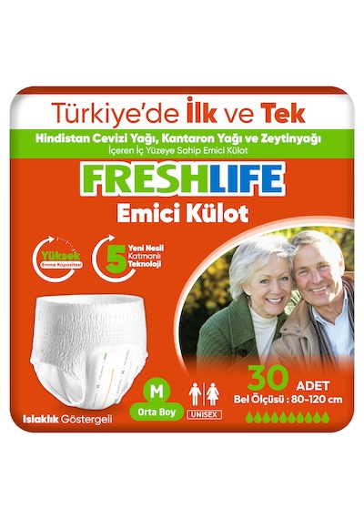 Freshlife Emici Külot Hasta Bezi M 30'lu