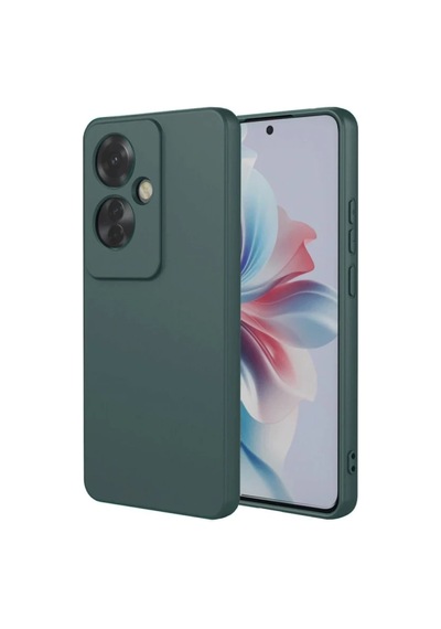 Oppo Reno 11f Kılıf First Silikon - Koyu Yeşil 0.2M-Çok Renkli