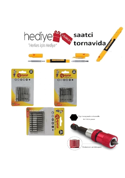 H Rico Matkap Ucu Mıknatıslı Torx Bits Uç Allen Tornavida Seti Ucu Matkap Tutucu Mıknatıslı