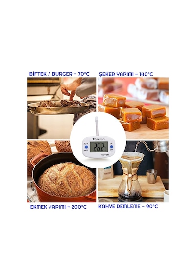 Thermo TA-288 Oynar Başlıklı Dijital Mutfak Gıda Termometresi Thermo TA-288 Oynar Başlıklı Dijital Mutfak Gıda Termometresi