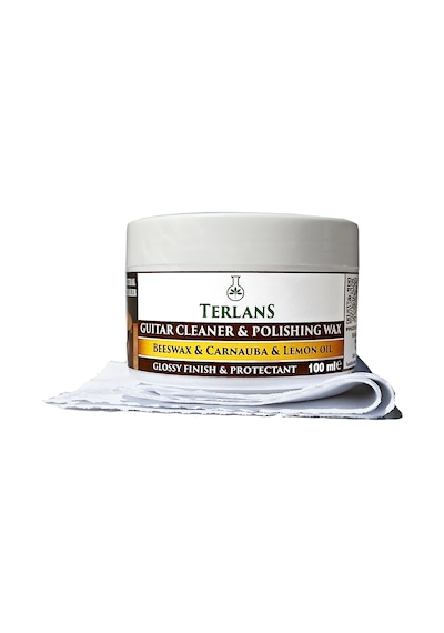 Terlans Gitar Gövde Klavye Temizleyici Parlatıcı Koruyucu Vaks Krem 100 ML Guitar Polishing Wax