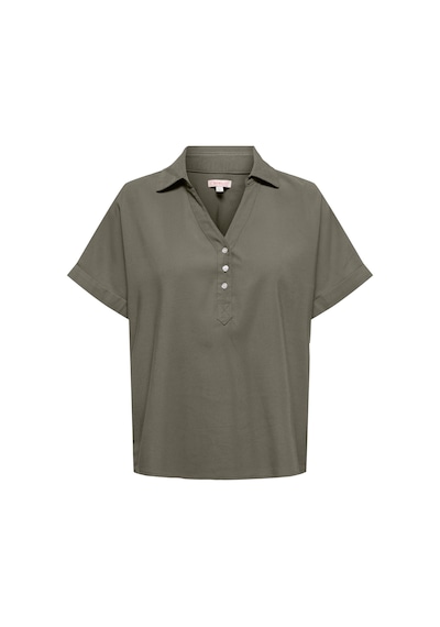 Only Onlaris Loose Fit Klasik Yaka Düğmeli Bluz Bayan Bluz 15364279 Olive