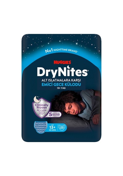 Drynites Emici Gece/külot Bez Erkek 13+yaş 48-60kg Xl 180 Adet