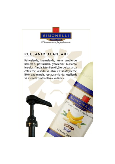 Simonelli Muz Kahve Şurubu 700 ML + Pompa