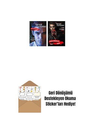 Vampir Günlükleri - Stefan Günlükleri Vol. 4 Karındeşen + Vampir Günlükleri - Stefan Günlükleri Vol. 3 Açlık + Okuma Sticker'ları