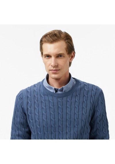Nautica Erkek Mavi Classic Fit Kazak Desenli S57226t Mavi