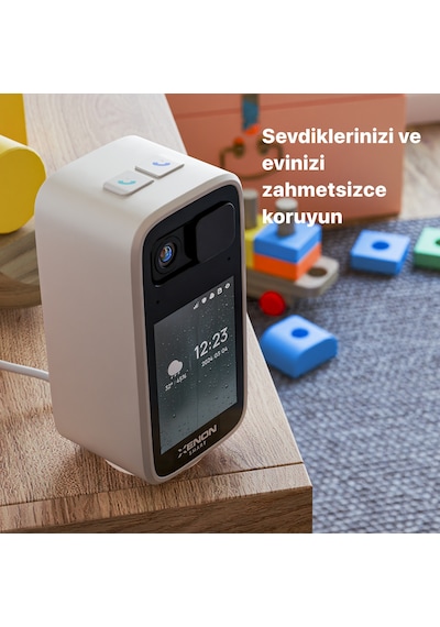 Ekranlı Akıllı İkili İç Mekan Güvenlik Kamera Seti Yaşlı Ve Çocuk Takibi İçin Kameradan Kameraya Konuşmalı, 2k Qhd 4mp, Gece Görüşlü, Sesli Görüntül