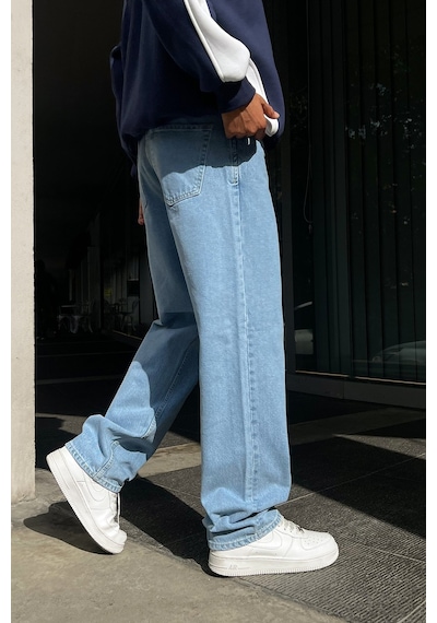 Flaw Basic Baggy Jean Buz Mavi Buz Mavi