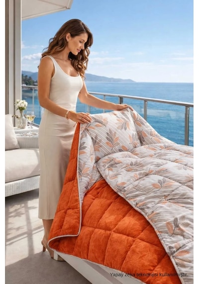 Renkli Desenli Tek Kişilik Yorgan Peluş Çift Taraflı Yastık Kılıflı Çarşafsız 05