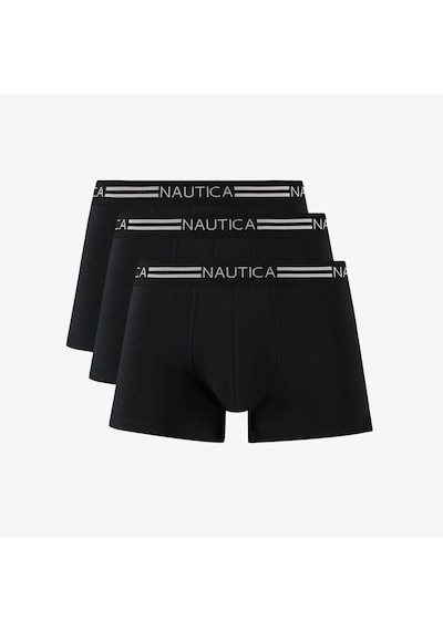 Nautica Erkek Siyah Standart Fit 3'lü Boxer Düz X55006t Siyah