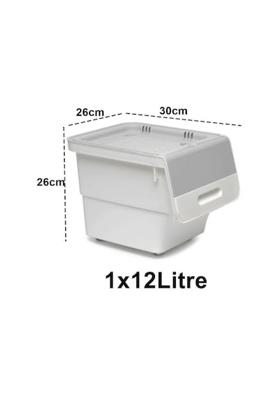 Motek Beyaz Tekerlekli Organizer Çok Amaçlı Saklama Kutusu 1x12 Lt Çok Renkli