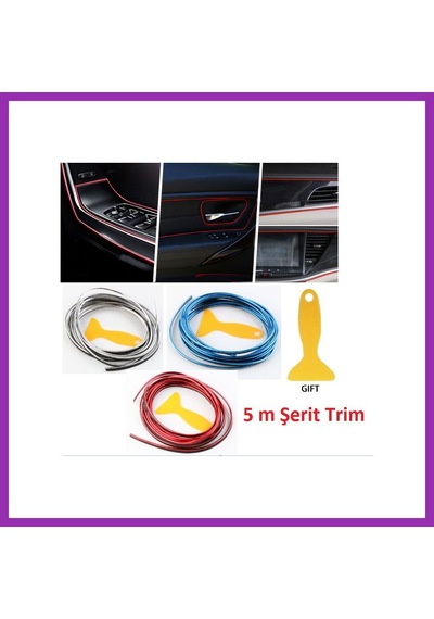 Bezos Araba Dekorasyon Şeridi 5 Metre Trim Şeridi Bty Standart
