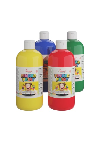 Ana Renkler Parmak Boyası 4&apos Lü Set 4x500gr