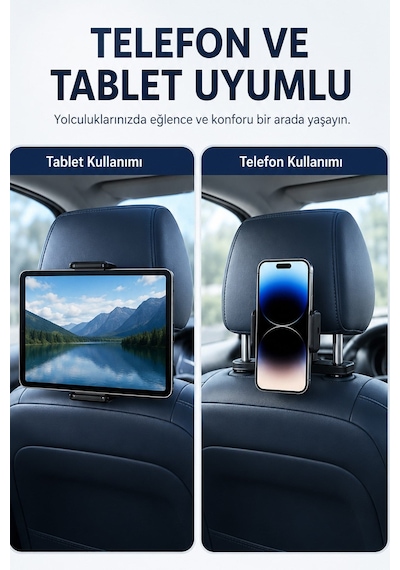 Araç Koltuk Arkası Tablet Telefon Tutucu Ayarlanabilir Döner Oto Tablet Standı Diğer