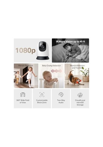 Mc200 1080p Güvenlik Wi-fi Kamerası 360 Görüş Gece Görüşü Akıllı Hareket & Kişi Algılama Çift Yönlü Ses Microsd & Bulut Depolama Smartthings, Alexa, Google Assistant Uyumlu Mc200 1080p Güvenlik Wi-fi Kamerası 360 Görüş Gece Görüşü Akıllı Hareket & Kişi Algılama Çift Yönlü Ses Microsd & Bulut Depolama Smartthings, Alexa, Google Assistant Uyumlu