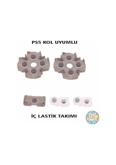 Ps5 V1 Kol Tamiri İç Lastik Takımı Silikon Lastik Playstation 5 V1 Kol Tamir Rubber Pad Beyaz