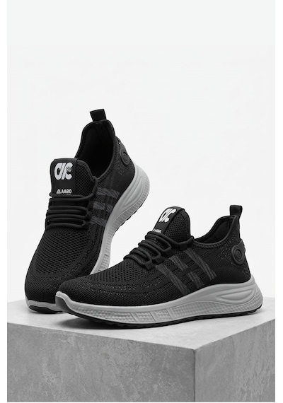 Letao Alaard Erkek Triko Hafif Bağsız Koşu Yürüyüş Günlük Sneaker Spor Ayakkabı Siyah