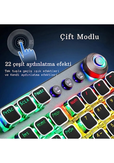 Techtic Aula F2088 Mekanik Makro Tuşlu RGB Oyun Klavyesi