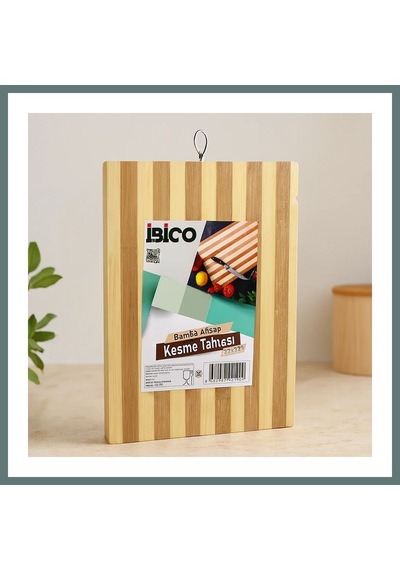 Ventra Bambu Kesme Tahtası 22x32x1.3 Cm Metal Kulplu Ventra Çok Renkli