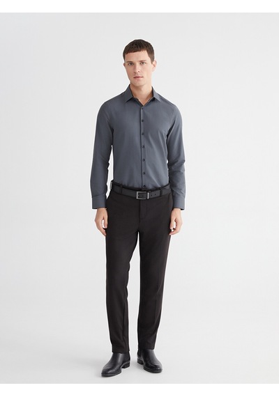 Lcw Busıness Antrasit Slim Fit Uzun Kollu Poplin Erkek Gömlek