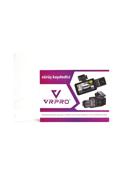 3 Kameralı Araç İçi Yol Kayıt Kamerası 3 İnç Ekranlı 1080p Telefon Uygulamalı + Wifi
