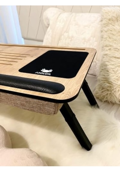Supplyplus Safir Telefon Tablet Bölmeli Katlanır Ayaklı Minderli Laptop Sehpası Bilgisayar Çalışma Masas