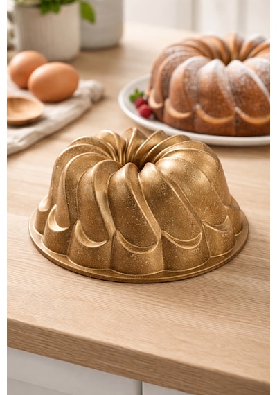 Class Döküm Kek Kalıbı 25cm Gold Gold