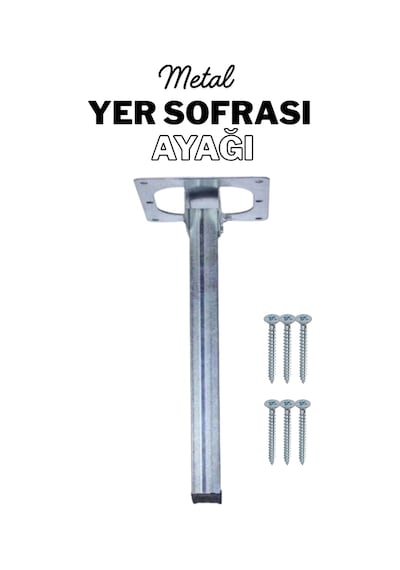 4 Adet 25 Cm Metal Yer Sofrası Ayağı - Katlanır Çinko Sini Altı Takımı 4 Adet Metal Katlanır Sehpa Ayağı Katlanır Ayak Parmak İzi Bırakmaz Inox Parmak İzi Bırakmaz Inox