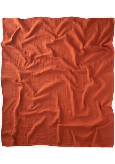 Cigit Düz Müslin Battaniye 90x100 Cm Rust Kiremit