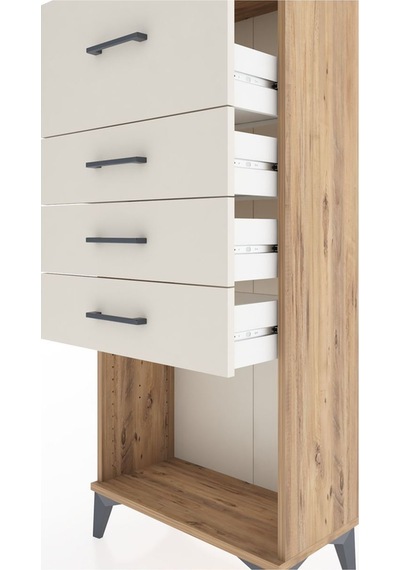 Hyperion Dolap 4 Çekmeceli 60x44x134 Çam-aytaşı Çam