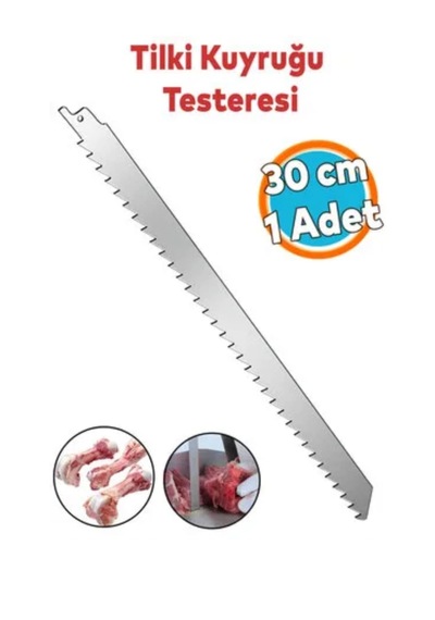 Tilki Kuyruğu Kemik Kesme Testeresi Et Paslanmaz Çelik Bıçak Buz Kesme Bıçağı Ağzı Ucu 30 Cm