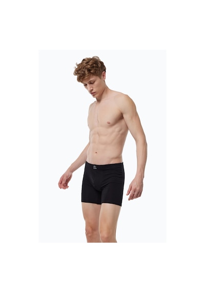 Malabadi Erkek Siyah 4 Lü Premium Collection Modal Uzun Boxer 4m250 Siyah