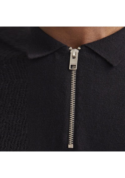 Jack & Jones Erkek Polo Yaka Uzun Kollu Triko Üst - Emil - 12268210 Siyah
