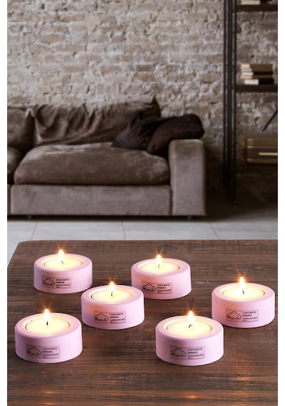 Holder 6'lı Set Mumluk Tea Light Mumluk Seti Dekoratif Şamdan Mumluk 001