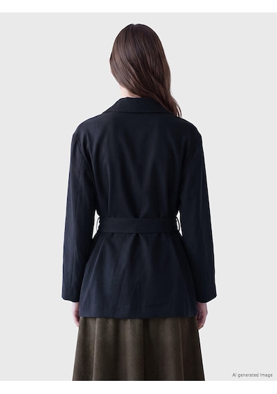Lcw Modest Lacivert Kuşaklı Kadın Blazer Ceket