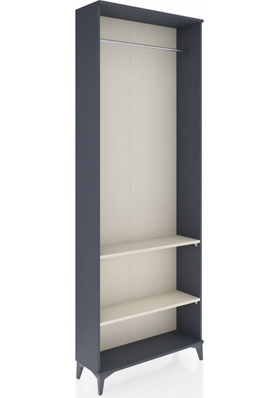 Arges Dolap 2 Raflı Tek Askılı 88x30x243 Antrasit-aytaşı Antrasit