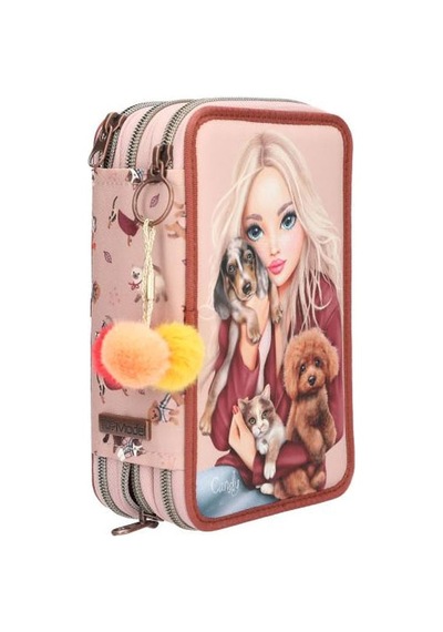 Top Model 3 Katlı İçi Dolu Kalem Çantası Fur Ever Friends 413673 Çok Renkli
