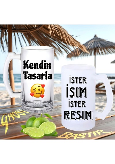 Kendin Tasarla Buzlu Ya Da Buzsuz Bira Bardağı