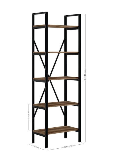 Ceramicaltr Siyah Sakramento Metal Kitaplık 5 Raflı - 60X180 Cm Ceramicaltr Siyah Sakramento Metal Kitaplık 5 Raflı - 60X180 Cm