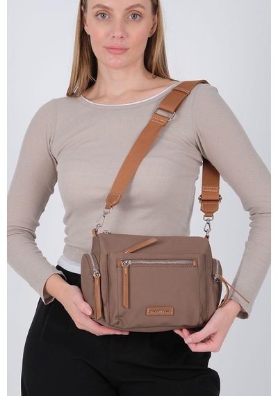 Silver Polo Sp1229 Kadın Çapraz Çanta Saten Kahve-taba