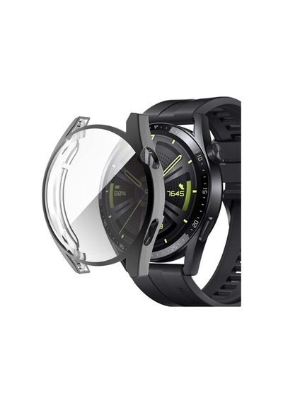 Huawei Watch Gt3 46mm İçin Kılıf 360 Full Round Soft Silicone Siyah Watch Gt3 46mm İle Uyumlu Kılıf - Siyah Çok Renkli Huawei Watch Gt3 46mm İçin Kılıf 360 Full Round Soft Silicone Siyah Watch Gt3 46mm İle Uyumlu Kılıf - Siyah Çok Renkli