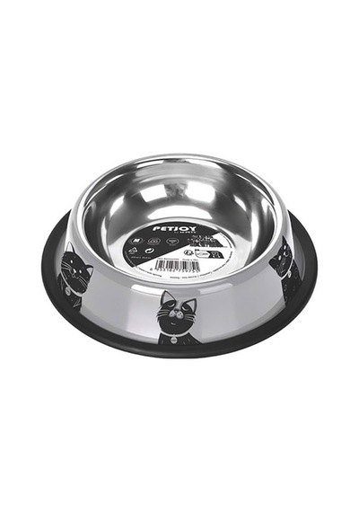 M-pets Petjoy Cat Family Çelik Kedi Mama Kabı Medium 610 Ml 244-51049.02