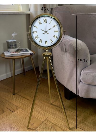 Büro Ev Ofis Hediyesi İçin Golden Elite Roma Tripod Ayaklı Saat Diğer