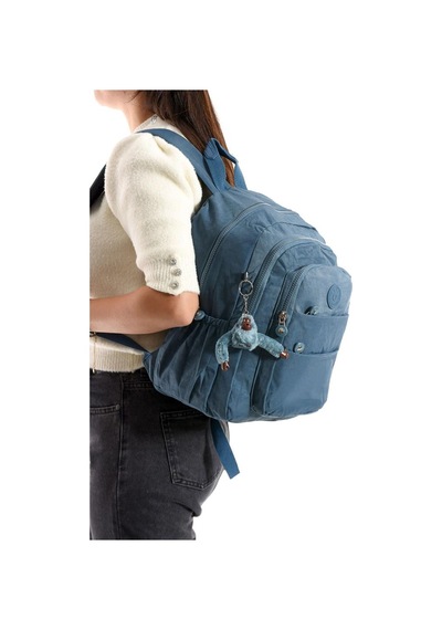 Baginn Kadın Sırt Çantası Çok Cepli 30 25 Cm Hafif Klinkır Kumaş Spor Seyahat Çantası Su İtici Kumaş Mavi