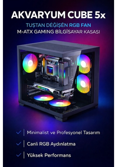 J-Tech Blood i5-3470 16 GB 256 GB SSD R7240 4 GB 24" Curved Free Dos Masaüstü Bilgisayar